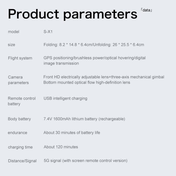 GPS 5.6" Screen 5G Three Axis EIS Stabilization HD Camera Drone S-X1 - Image 19