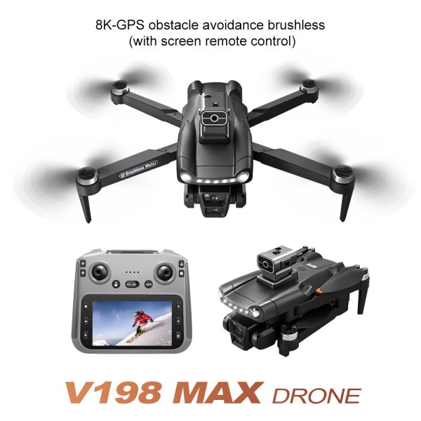 4.5" Remote Control Screen GPS Return 5G HD Camera Drone V198MAX - Image 7