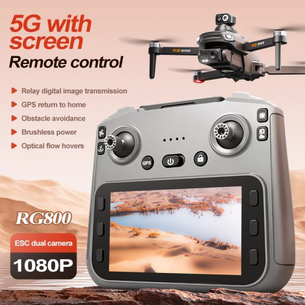 GPS Drone 4.5" Remote Control Screen 5G Relay HD Camera UAV RG800MAX - Image 3