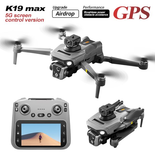 GPS Airdrop Drone 4.5" Remote Control Screen 4K Camera UAV K19MAX - Image 13