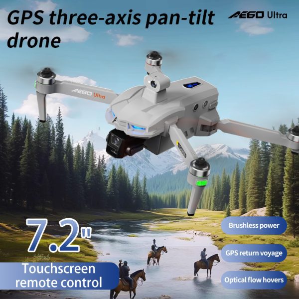 Airdrop GPS Drone 7.2" Screen 7KM Three-Axis Gimbal HD Camera UAV AE60 - Image 14