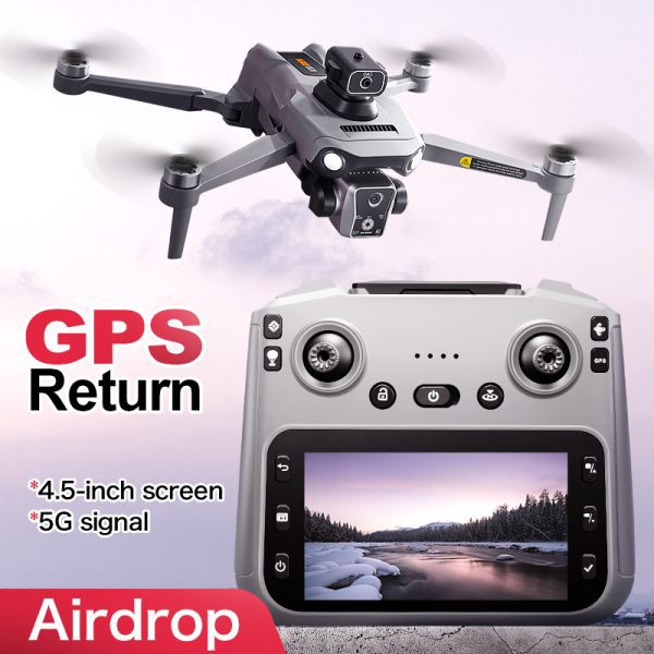 GPS Airdrop Drone 4.5" Remote Control Screen 4K Camera UAV K19MAX - Image 2