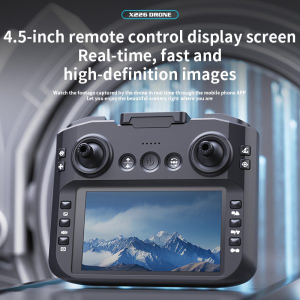 4.5" Remote Control Screen Drone Camera Protection Aircraft Toy X226 - Image 6