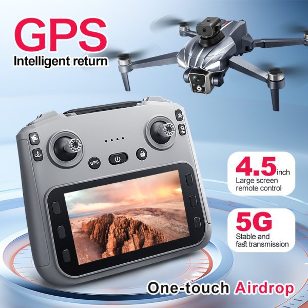 Airdrop GPS Drone 4.5" Remote Control Screen 4K Camera UAV K18MAX - Image 16