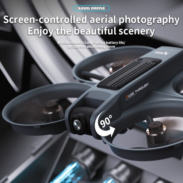 4.5" Remote Control Screen Drone Camera Protection Aircraft Toy X226 - Image 9