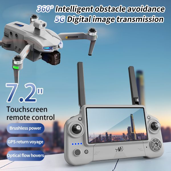 Airdrop GPS Drone 7.2" Screen 7KM Three-Axis Gimbal HD Camera UAV AE60 - Image 8