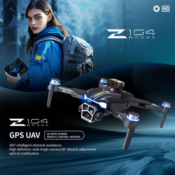 GPS Drone 4.5" Remote Control Screen 4K HD 5G Camera UAV Z104 - Image 8