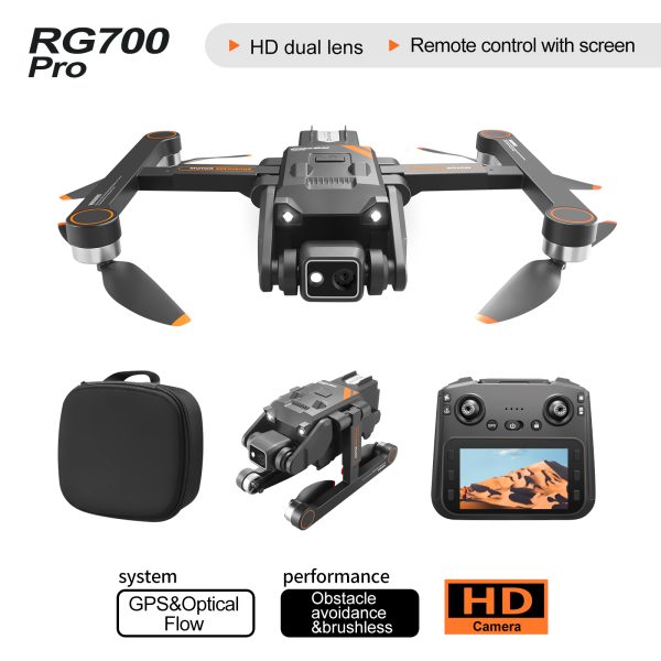 GPS Drone 4.5" Remote Control Screen 5G HD Camera UAV RG700PRO - Image 11