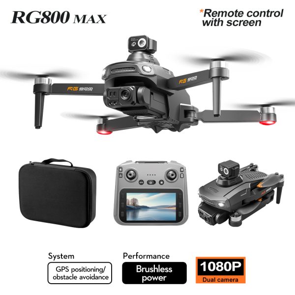 GPS Drone 4.5" Remote Control Screen 5G Relay HD Camera UAV RG800MAX - Image 11