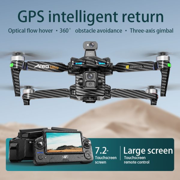 Airdrop GPS Drone 7.2" Screen 7KM Three-Axis Gimbal HD Camera UAV AE60 - Image 10