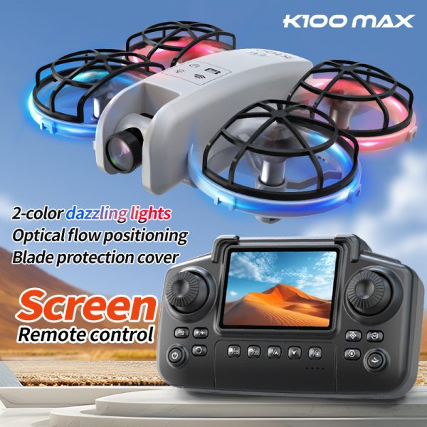 Mini Drone Cool Light Protection Camera Aircraft Toy K100 - Image 4