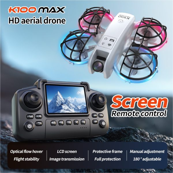Mini Drone Cool Light Protection Camera Aircraft Toy K100 - Image 9