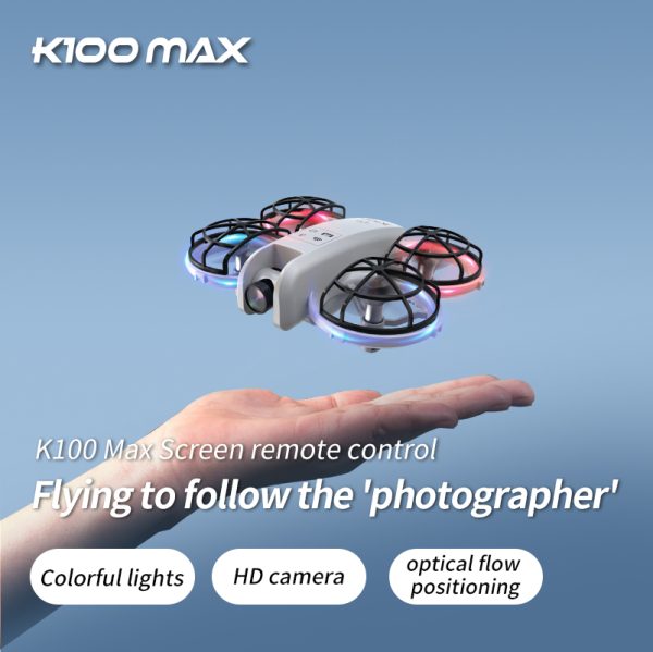 Mini Drone Cool Light Protection Camera Aircraft Toy K100 - Image 2