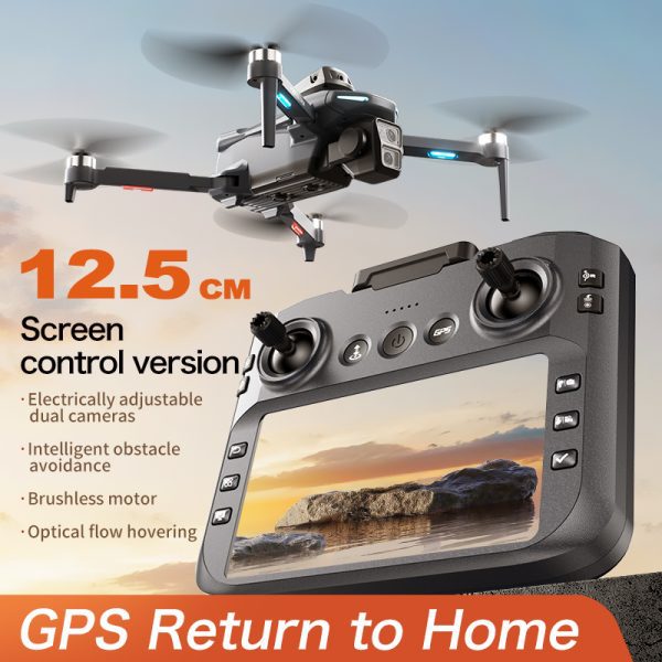GPS Drone 4.3" Remote Control Screen 4K HD Camera UAV XT606 - Image 3