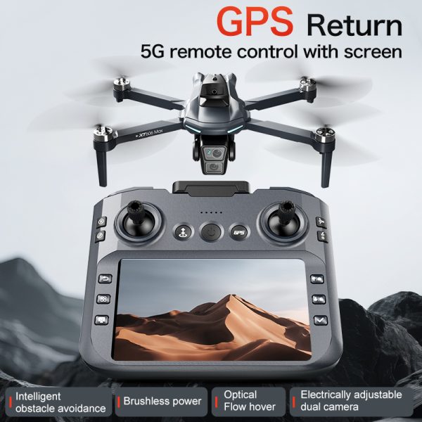 GPS Drone 4.3" Remote Control Screen 4K HD Camera UAV XT606 - Image 4