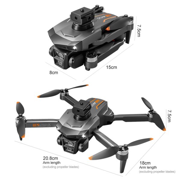 4.5" Remote Control Screen GPS Return Dual Camera Drone LU30 - Image 11
