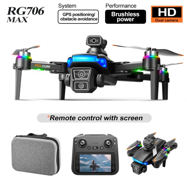 GPS Drone 4.5" Screen Cool Lights 5G 4K HD Camera UAV RG706MAX - Image 15
