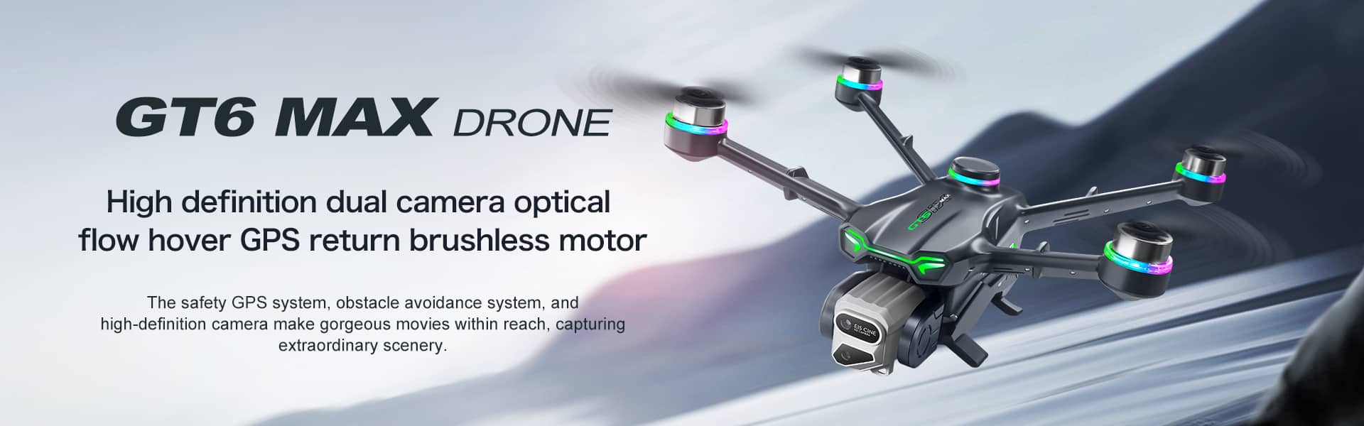 GPS Drone 5.6″ Screen 4K HD Camera UAV GT6