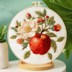 Apple Blossom & Honey Harvest Botanical Embroidery Kit